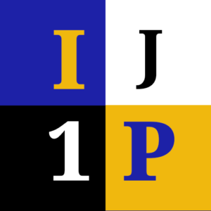 Logo: IJ1P in different colored boxes